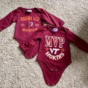Virginia Tech long sleeve onesies